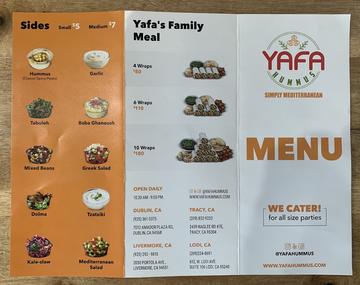 Yafa Hummus Menu - Image 6